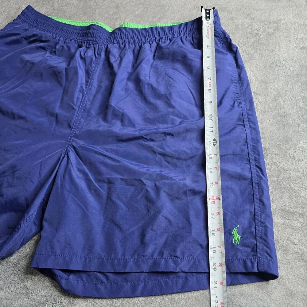 Polo Ralph Lauren Swim Trunks Mens 3XLT Navy Blue Green Pony Lined 6.5